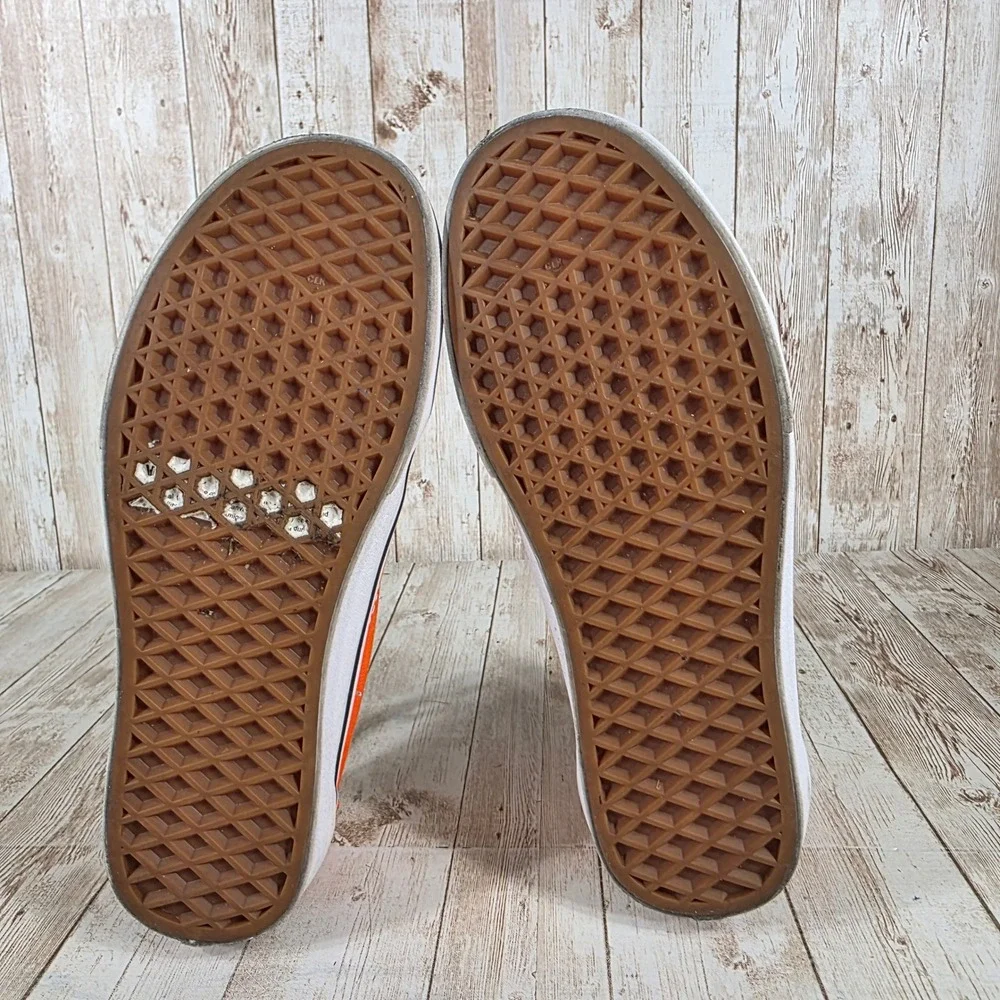 Vans Old‎ Skool Sneakers Orange Canvas Skate Shoes Women's Size 6.5